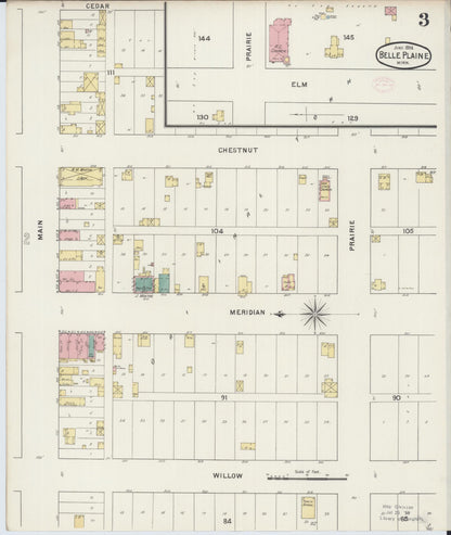 Sanborn Fire Insurance Map from Belle Plaine, Scott County, Minnesota (1894), Sheet #0003 - Complete Map Set gallery image, historic Sanborn map, vintage wall art, Minnesota Minnesota
