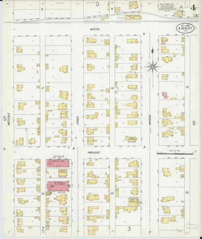Sanborn Fire Insurance Map from Amboy, Lee County, Illinois (1902), Sheet #0004 - Complete Map Set gallery image, historic Sanborn map, vintage wall art, Illinois Illinois