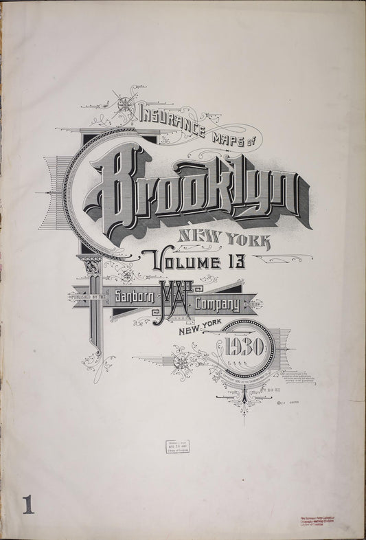Sanborn Fire Insurance Map from Brooklyn, Kings County, New York. (1930) – Historic Sanborn Fire Insurance Map Print