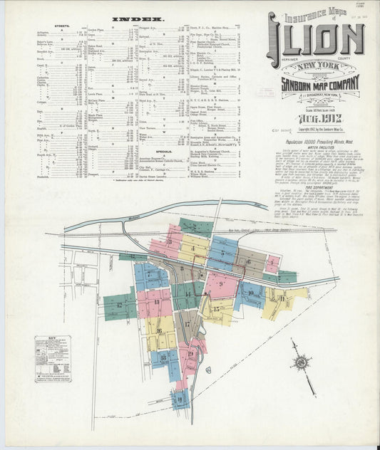 Sanborn Fire Insurance Map from Ilion, Herkimer County, New York. (1912) – Historic Sanborn Fire Insurance Map Print