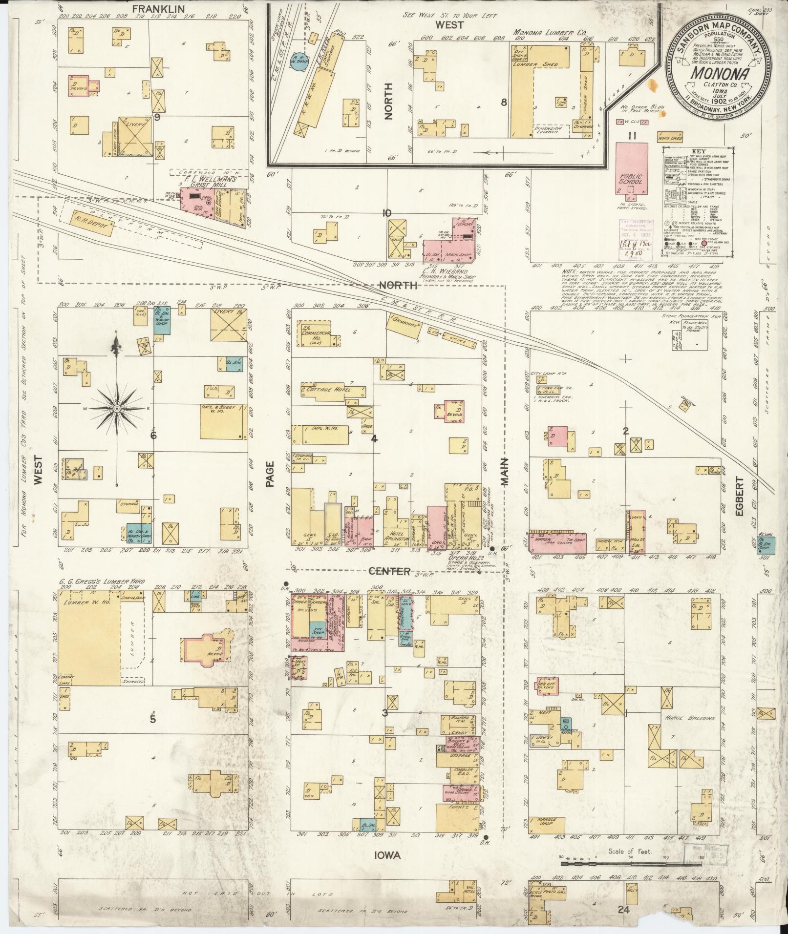 Sanborn Fire Insurance Map from Monona, Clayton County, Iowa. (1902) – Map View