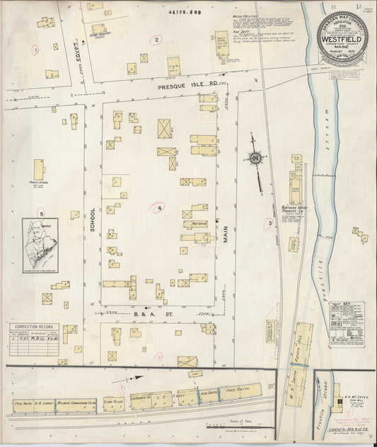 Sanborn Fire Insurance Map from Westfield, Aroostook County, Maine (1941), Sheet #0001 - Historic Sanborn Fire Insurance Map Print, vintage old map wall art, antique decor, genealogy gift, Maine Maine map