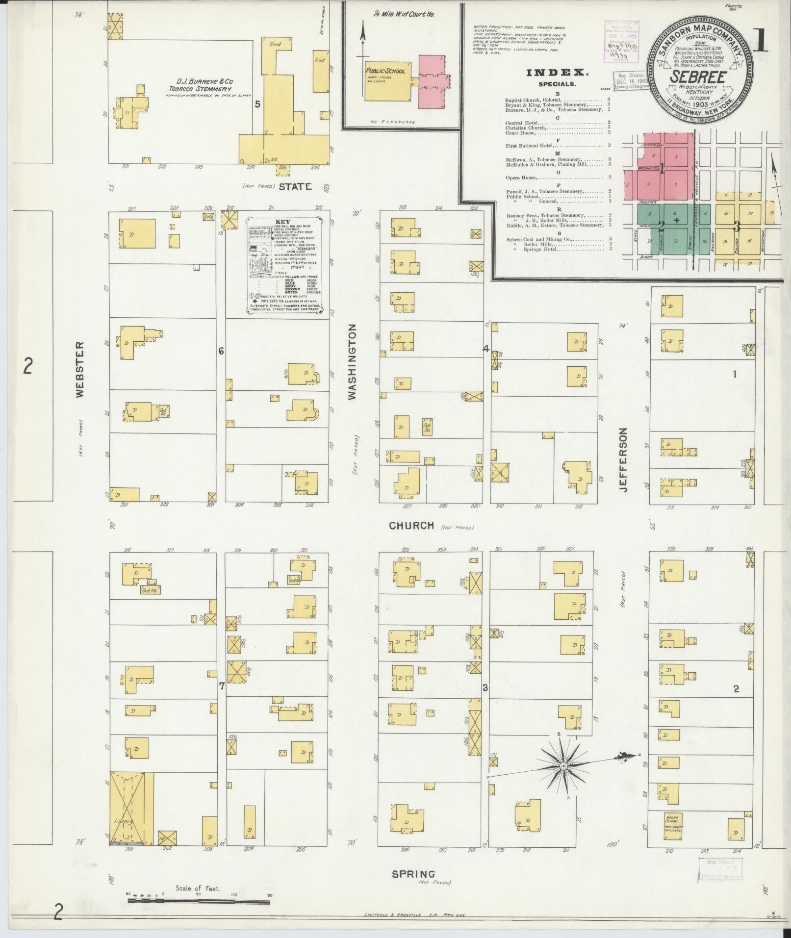 Sanborn Fire Insurance Map from Sebree, Webster County, Kentucky (1903 ...