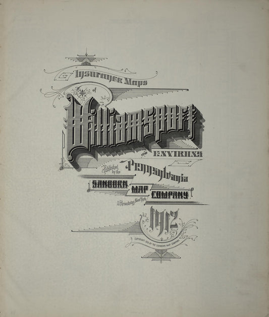 Sanborn Fire Insurance Map from Williamsport, Lycoming County, Pennsylvania. (1912) – Historic Sanborn Fire Insurance Map Print