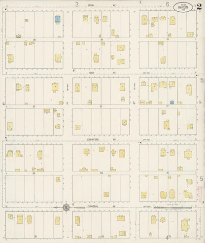 Sanborn Fire Insurance Map from Hardin, Big Horn County, Montana (1920), Sheet #0002 - Complete Map Set gallery image, historic Sanborn map, vintage wall art, Montana Montana