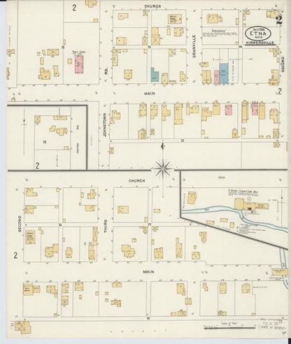 Sanborn Fire Insurance Map from Etna, Luking County, Ohio (1905), Sheet #0002 - Complete Map Set gallery image, historic Sanborn map, vintage wall art, Ohio Ohio