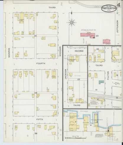 Sanborn Fire Insurance Map from Port Clinton, Ottawa County, Ohio (1893), Sheet #0004 - Complete Map Set gallery image, historic Sanborn map, vintage wall art, Ohio Ohio