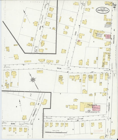 Sanborn Fire Insurance Map from Unionville, Orange County, New York (1910), Sheet #0002 - Historic Sanborn Fire Insurance Map Print, vintage old map wall art, antique decor, genealogy gift, New York New York map