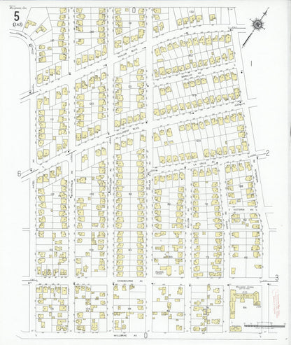 Sanborn Fire Insurance Map from Millbrae, San Mateo County, California (1949), Sheet #0005 - Complete Map Set gallery image, historic Sanborn map, vintage wall art, California California