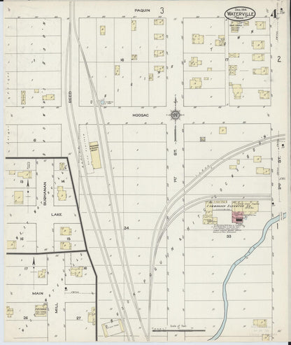 Sanborn Fire Insurance Map from Waterville, Le Sueur County, Minnesota (1914), Sheet #0004 - Complete Map Set gallery image, historic Sanborn map, vintage wall art, Minnesota Minnesota