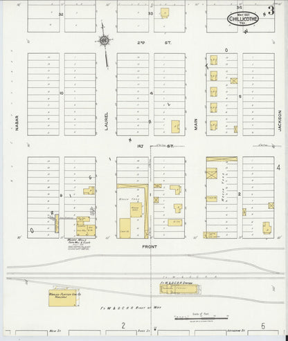 Sanborn Fire Insurance Map from Chillicothe, Hardeman County, Texas (1921), Sheet #0003 - Historic Sanborn Fire Insurance Map Print, vintage old map wall art, antique decor, genealogy gift, Texas Texas map