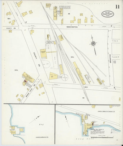 Sanborn Fire Insurance Map from Eastport, Washington County, Maine (1911), Sheet #0011 - Complete Map Set gallery image, historic Sanborn map, vintage wall art, Maine Maine