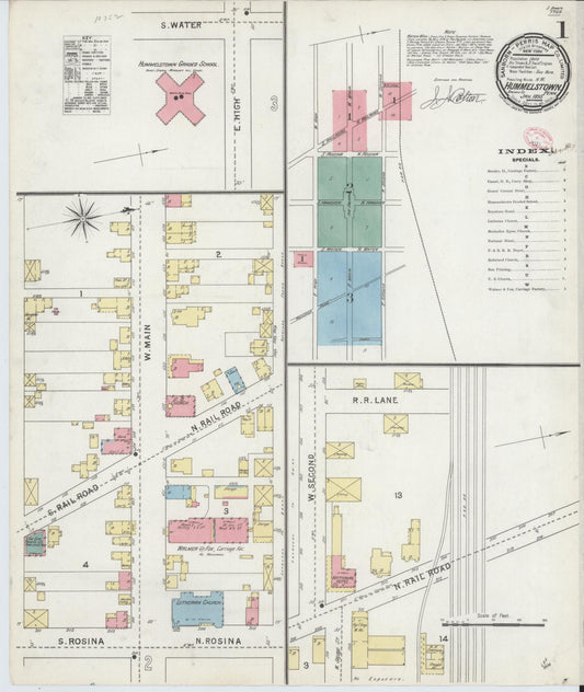 Sanborn Fire Insurance Map from Hummelstown, Dauphin County, Pennsylvania (1895), Sheet #0001 - Complete Map Set gallery image, historic Sanborn map, vintage wall art, Pennsylvania Pennsylvania
