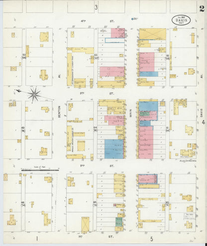 Sanborn Fire Insurance Map from Davis, Murray County, Oklahoma (1903), Sheet #0002 - Complete Map Set gallery image, historic Sanborn map, vintage wall art, Oklahoma Oklahoma