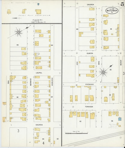 Sanborn Fire Insurance Map from White Haven, Luzerne County, Pennsylvania (1903), Sheet #0005 - Historic Sanborn Fire Insurance Map Print, vintage old map wall art, antique decor, genealogy gift, Pennsylvania Pennsylvania map