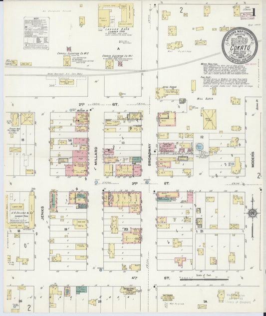 Sanborn Fire Insurance Map from Cokato, Wright County, Minnesota (1909), Sheet #0001 - Complete Map Set gallery image, historic Sanborn map, vintage wall art, Minnesota Minnesota