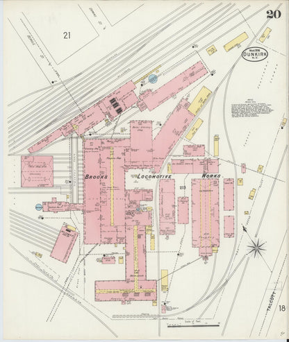 Sanborn Fire Insurance Map from Dunkirk, Chautauqua County, New York (1898), Sheet #0020 - Complete Map Set gallery image, historic Sanborn map, vintage wall art, New York New York