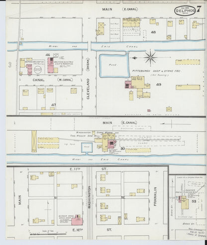 Sanborn Fire Insurance Map from Delphos, Van Wert And Allen Counties, Ohio (1892), Sheet #0007 - Complete Map Set gallery image, historic Sanborn map, vintage wall art, Ohio Ohio