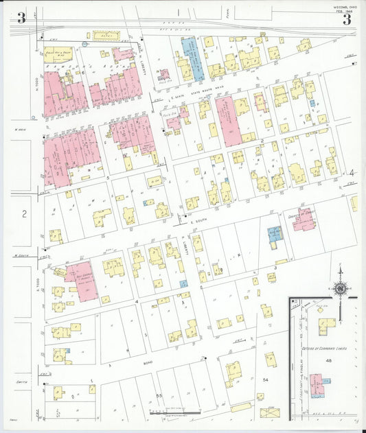 Sanborn Fire Insurance Map from McComb, Hancock County, Ohio (1946), Sheet #0003 - Historic Sanborn Fire Insurance Map Print, vintage old map wall art, antique decor, genealogy gift, Ohio Ohio map