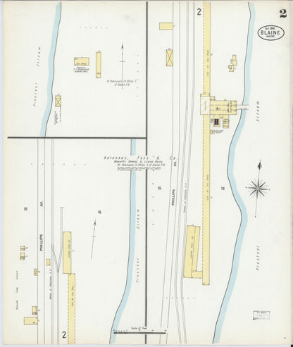Sanborn Fire Insurance Map from Blaine, Aroostook County, Maine (1900), Sheet #0002 - Complete Map Set gallery image, historic Sanborn map, vintage wall art, Maine Maine