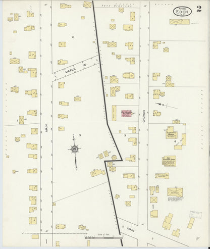 Sanborn Fire Insurance Map from Eden, Erie County, New York (1913), Sheet #0002 - Complete Map Set gallery image, historic Sanborn map, vintage wall art, New York New York
