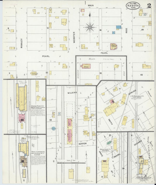 Sanborn Fire Insurance Map from Kasota, Le Sueur County, Minnesota (1905), Sheet #0002 - Historic Sanborn Fire Insurance Map Print, vintage old map wall art, antique decor, genealogy gift, Minnesota Minnesota map