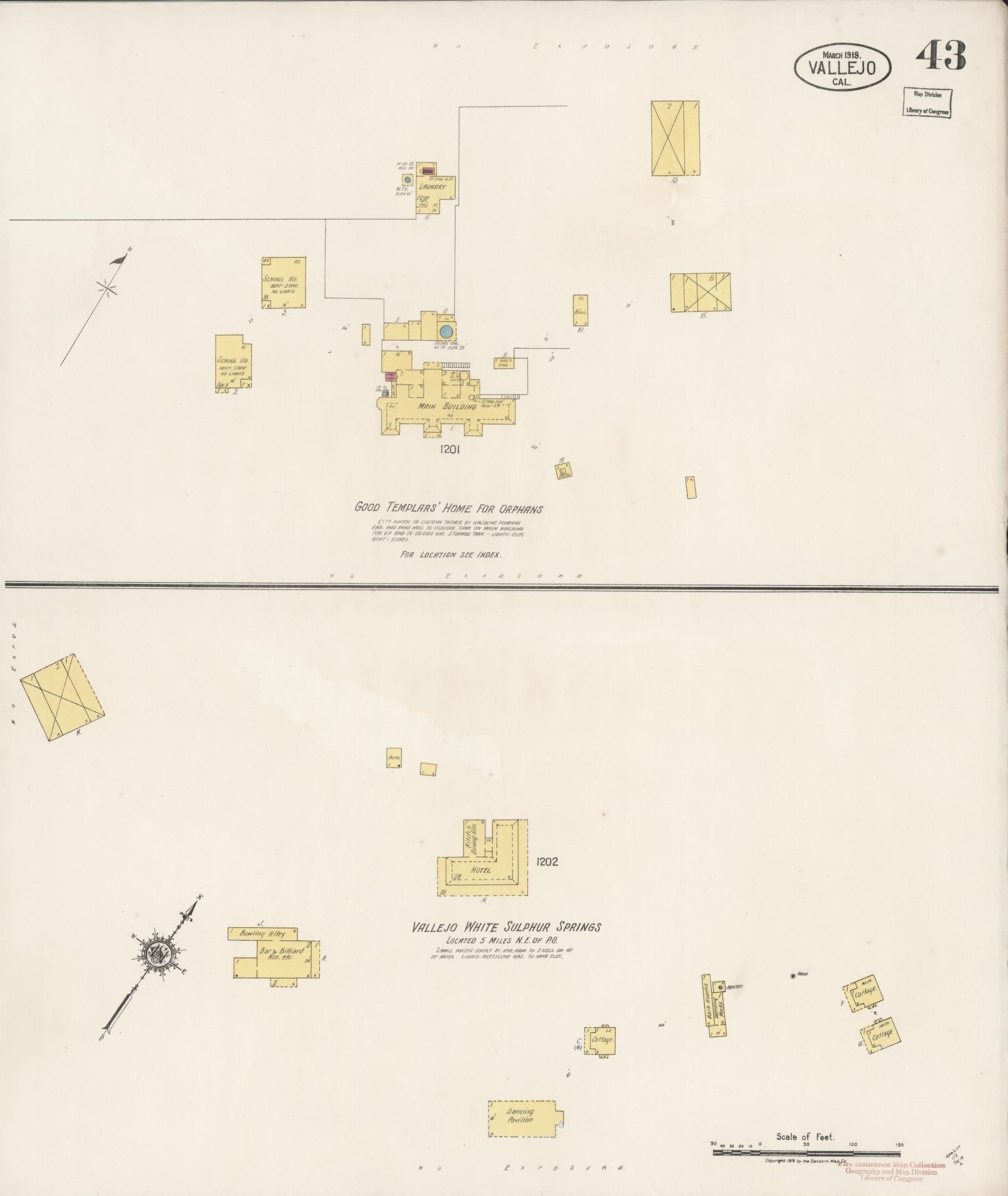 Sanborn Fire Insurance Map from Vallejo, Solano County, California (1919), Sheet #0043 - Complete Map Set gallery image, historic Sanborn map, vintage wall art, California California