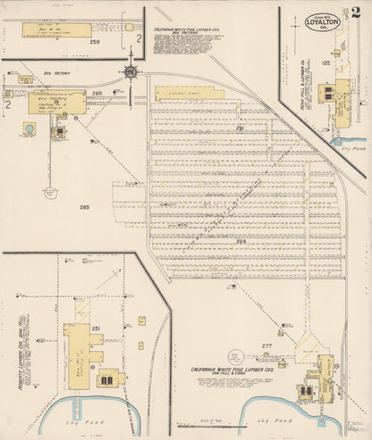 Sanborn Fire Insurance Map from Loyalton, Sierra County, California (1912), Sheet #0002 - Complete Map Set gallery image, historic Sanborn map, vintage wall art, California California