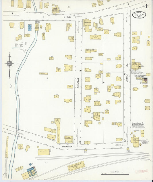 Sanborn Fire Insurance Map from Tully, Onondaga County, New York (1911), Sheet #0004 - Historic Sanborn Fire Insurance Map Print, vintage old map wall art, antique decor, genealogy gift, New York New York map