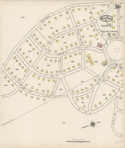 Sanborn Fire Insurance Map from West Point, Troup County, Georgia (1922), Sheet #0020 - Complete Map Set gallery image, historic Sanborn map, vintage wall art, Alabama Alabama