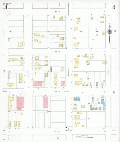 Sanborn Fire Insurance Map from Big Lake, Reagan County, Texas (1949), Sheet #0004 - Historic Sanborn Fire Insurance Map Print, vintage old map wall art, antique decor, genealogy gift, Texas Texas map