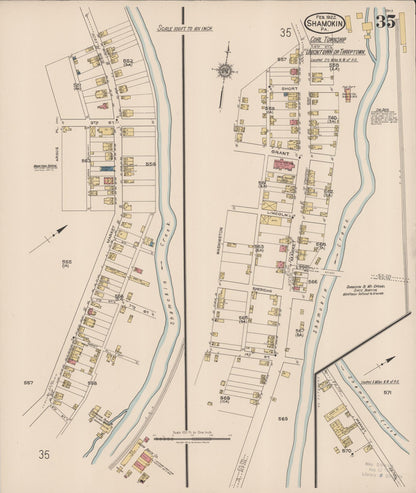 Sanborn Fire Insurance Map from Shamokin, Northumberland County, Pennsylvania (1922), Sheet #0035 - Complete Map Set gallery image, historic Sanborn map, vintage wall art, Pennsylvania Pennsylvania