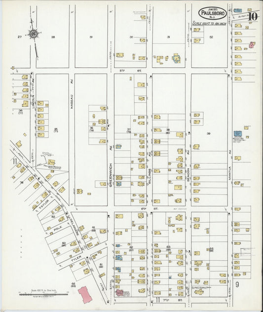 Sanborn Fire Insurance Map from Paulsboro, Gloucester County, New Jersey (1920), Sheet #0010 - Historic Sanborn Fire Insurance Map Print, vintage old map wall art, antique decor, genealogy gift, New Jersey New Jersey map
