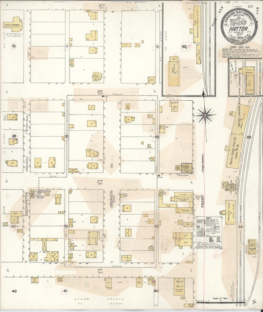 Sanborn Fire Insurance Map from Hatton, Adams County, Washington (1921), Sheet #0001 - Historic Sanborn Fire Insurance Map Print, vintage old map wall art, antique decor, genealogy gift, Washington Washington map