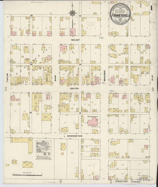 Sanborn Fire Insurance Map from Farmersville, Montogomery County, Ohio (1912), Sheet #0001 - Historic Sanborn Fire Insurance Map Print, vintage old map wall art, antique decor, genealogy gift, Ohio Ohio map