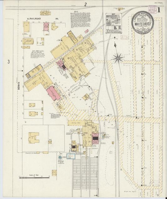 Sanborn Fire Insurance Map from White Castle, Iberville Parish, Louisiana. (1906) – Historic Sanborn Fire Insurance Map Print