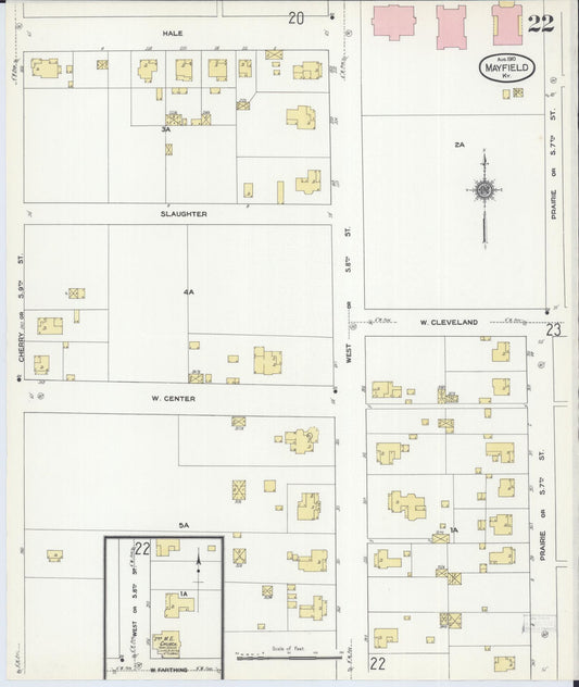 Sanborn Fire Insurance Map from Mayfield, Graves County, Kentucky (1910), Sheet #0022 - Historic Sanborn Fire Insurance Map Print, vintage old map wall art, antique decor, genealogy gift, Kentucky Kentucky map