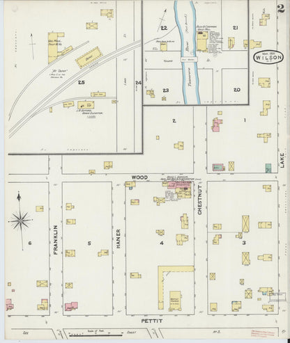 Sanborn Fire Insurance Map from Wilson, Niagara County, New York (1891), Sheet #0002 - Complete Map Set gallery image, historic Sanborn map, vintage wall art, New York New York