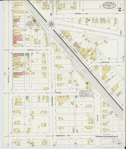 Sanborn Fire Insurance Map from Chicago Junction, Huron County, Ohio (1899), Sheet #0002 - Historic Sanborn Fire Insurance Map Print, vintage old map wall art, antique decor, genealogy gift, Ohio Ohio map