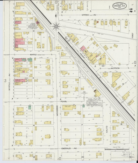Sanborn Fire Insurance Map from Chicago Junction, Huron County, Ohio (1899), Sheet #0002 - Historic Sanborn Fire Insurance Map Print, vintage old map wall art, antique decor, genealogy gift, Ohio Ohio map