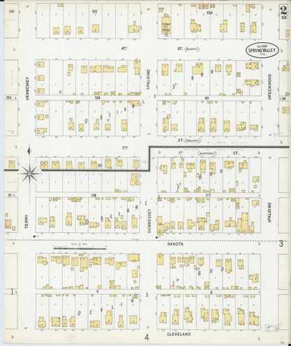 Sanborn Fire Insurance Map from Spring Valley, Bureau County, Illinois (1899), Sheet #0002 - Historic Sanborn Fire Insurance Map Print, vintage old map wall art, antique decor, genealogy gift, Illinois Illinois map