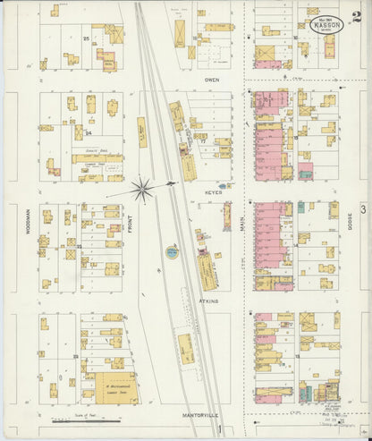 Sanborn Fire Insurance Map from Kasson, Dodge County, Minnesota (1904), Sheet #0002 - Historic Sanborn Fire Insurance Map Print, vintage old map wall art, antique decor, genealogy gift, Minnesota Minnesota map