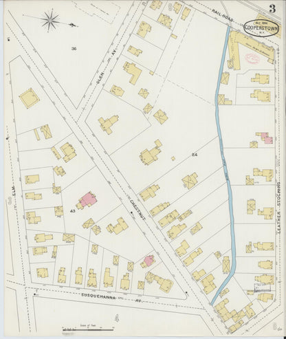 Sanborn Fire Insurance Map from Cooperstown, Otsego County, New York (1894), Sheet #0003 - Complete Map Set gallery image, historic Sanborn map, vintage wall art, New York New York