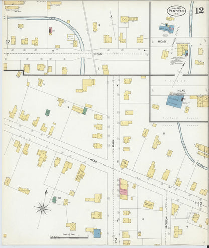 Sanborn Fire Insurance Map from Penn Yan, Yates County, New York (1903), Sheet #0012 - Complete Map Set gallery image, historic Sanborn map, vintage wall art, New York New York