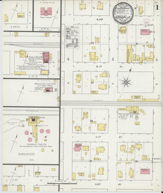 Sanborn Fire Insurance Map from Vandalia, Audrain County, Missouri. (1895) – Historic Sanborn Fire Insurance Map Print