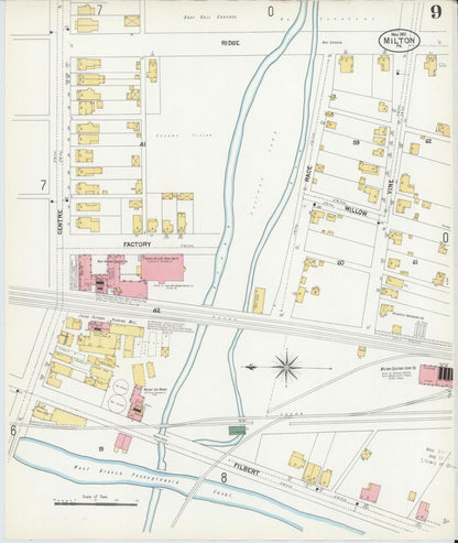 Sanborn Fire Insurance Map from Milton, Northumberland County, Pennsylvania (1901), Sheet #0009 - Complete Map Set gallery image, historic Sanborn map, vintage wall art, Pennsylvania Pennsylvania