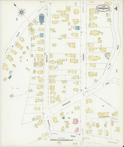 Sanborn Fire Insurance Map from Canajoharie, Montgomery County, New York (1908), Sheet #0004 - Complete Map Set gallery image, historic Sanborn map, vintage wall art, New York New York