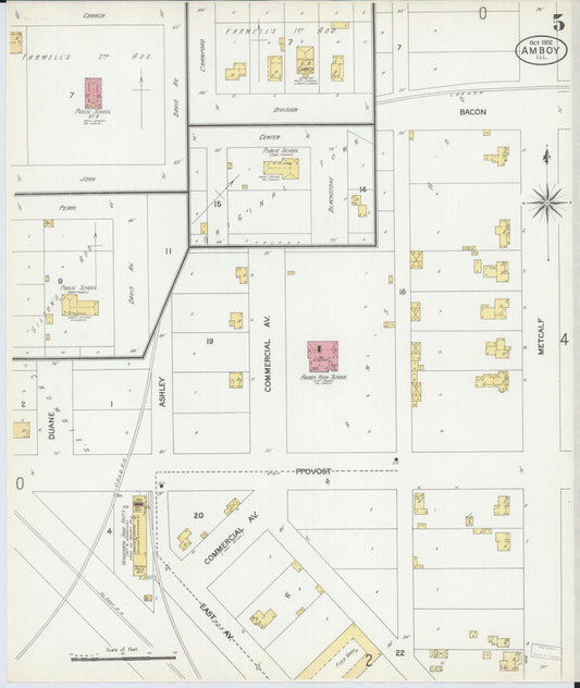 Sanborn Fire Insurance Map from Amboy, Lee County, Illinois (1902), Sheet #0005 - Historic Sanborn Fire Insurance Map Print, vintage old map wall art, antique decor, genealogy gift, Illinois Illinois map