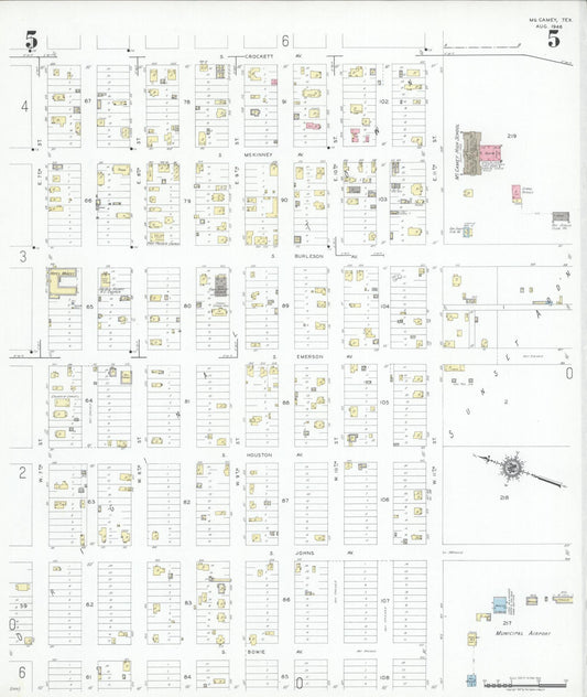 Sanborn Fire Insurance Map from McCamey, Upton County, Texas (1946), Sheet #0005 - Historic Sanborn Fire Insurance Map Print, vintage old map wall art, antique decor, genealogy gift, Texas Texas map