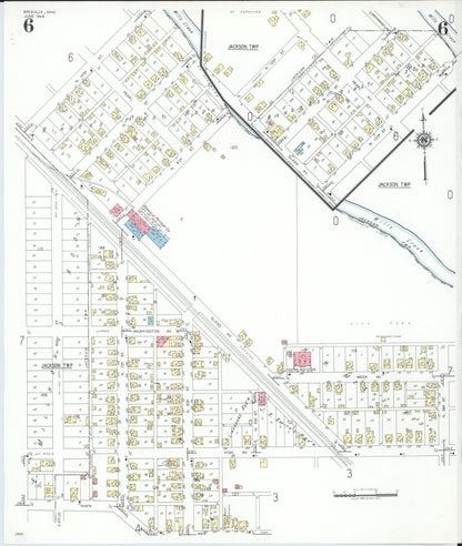 Sanborn Fire Insurance Map from Byesville, Guernsey County, Ohio (1948), Sheet #0006 - Historic Sanborn Fire Insurance Map Print, vintage old map wall art, antique decor, genealogy gift, Ohio Ohio map